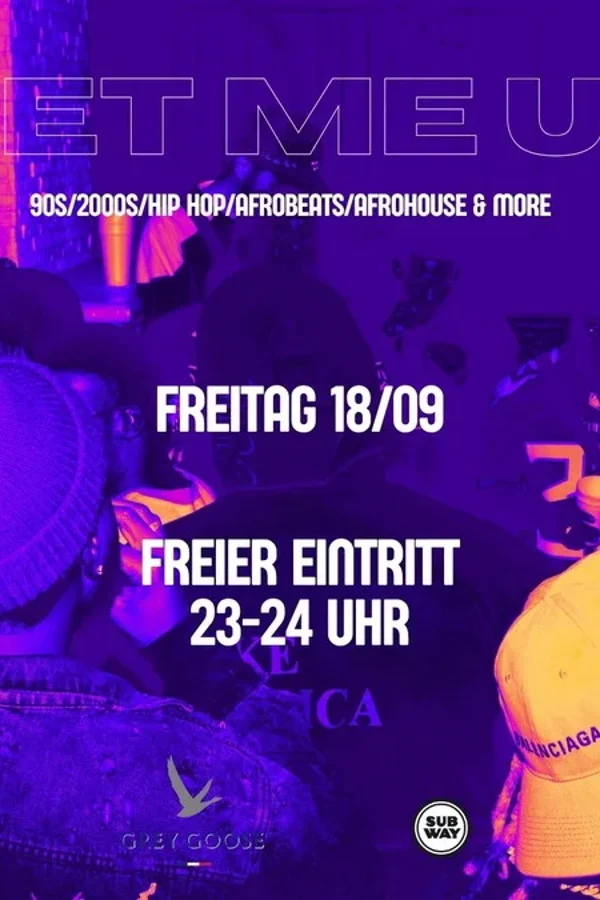 Event: GET ME UP! Hip Hop, Afrobeats und Afrohouse. Event-Bild: GET ME UP! Hip Hop, Afrobeats und Afrohouse.