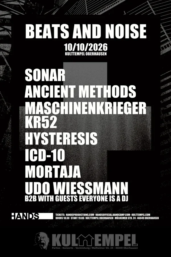 Event-Bild: BEATS AND NOISE mit Sonar, Ancient Methods u.v.m.