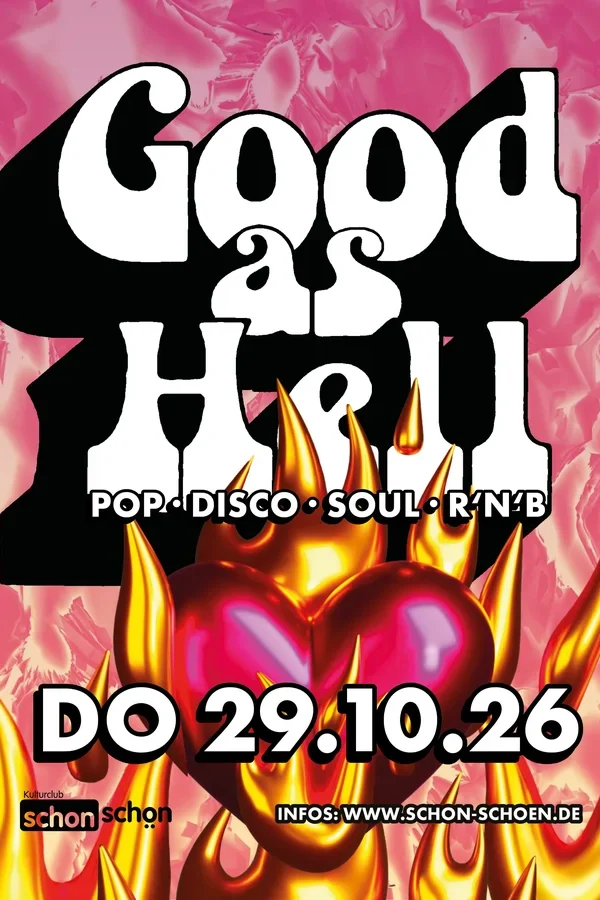 Event: Good as Hell (Pop, Disco, Soul, RnB) Event image: Good as Hell (Pop, Disco, Soul, RnB)