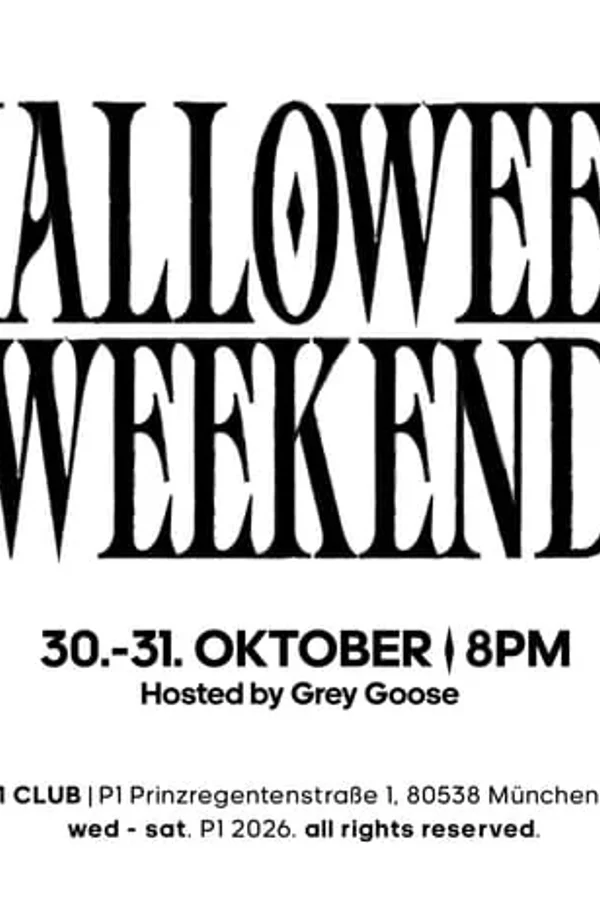 Event: P1 HALLOWEEN WEEKEND PT. I Event image: P1 HALLOWEEN WEEKEND PT. I