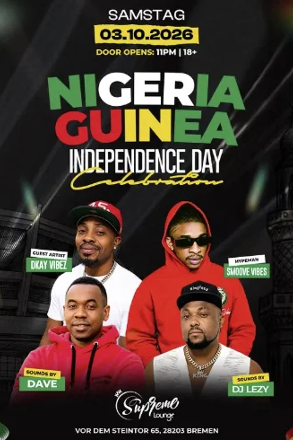 Event-Bild: NIGERIA 🇳🇬 x GUINEA 🇬🇳 INDEPENDENCE DAY CELEBRATION