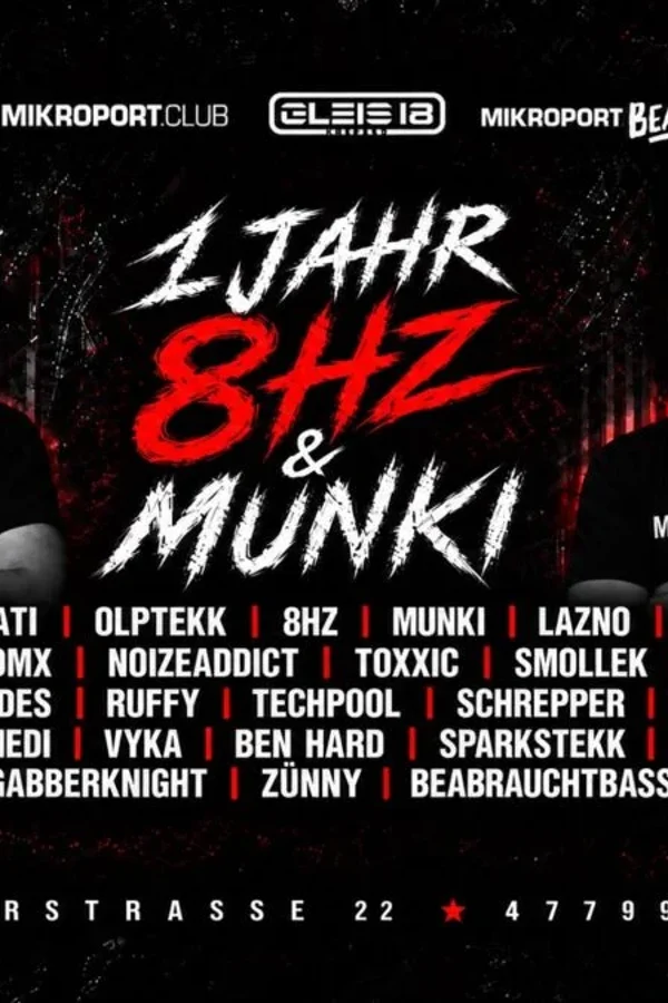 Event image: Hardtekk aus’m Westen feat 1 Jahr 8Hz & Munki