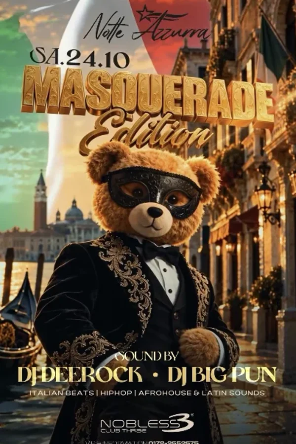 Event-Bild: 🇮🇹 NOTTE AZZURRA 🇮🇹  SAMSTAG – Masquarde Edition