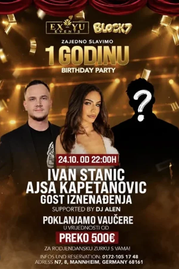 Event-Bild: 1 GODINA BLOCK 7 x EX-YU EVENTS