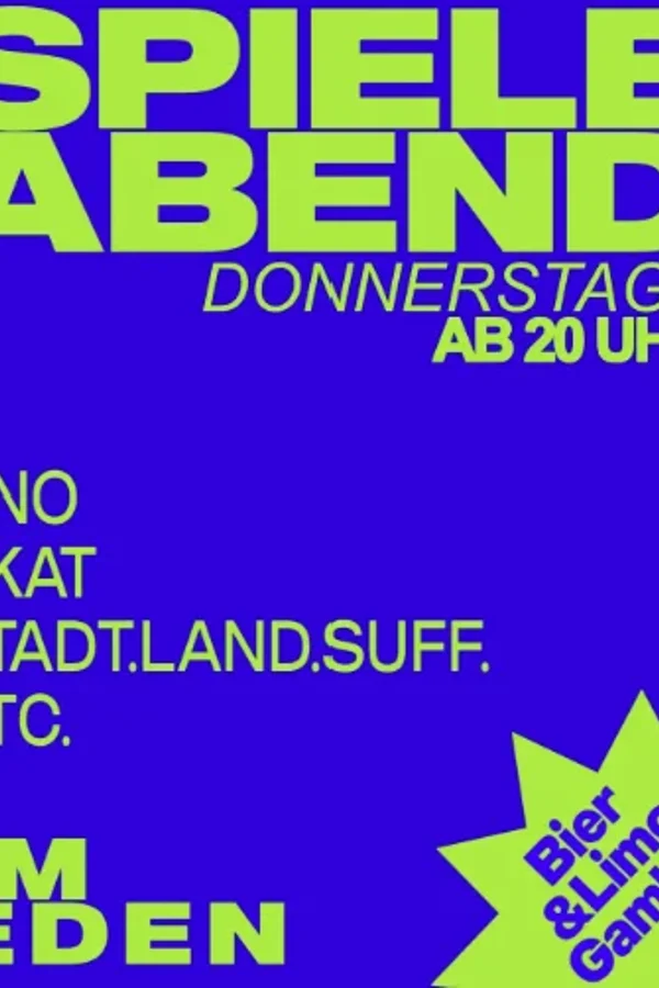 Event-Bild: Jeden Donnerstag im Eden: Spieleabend