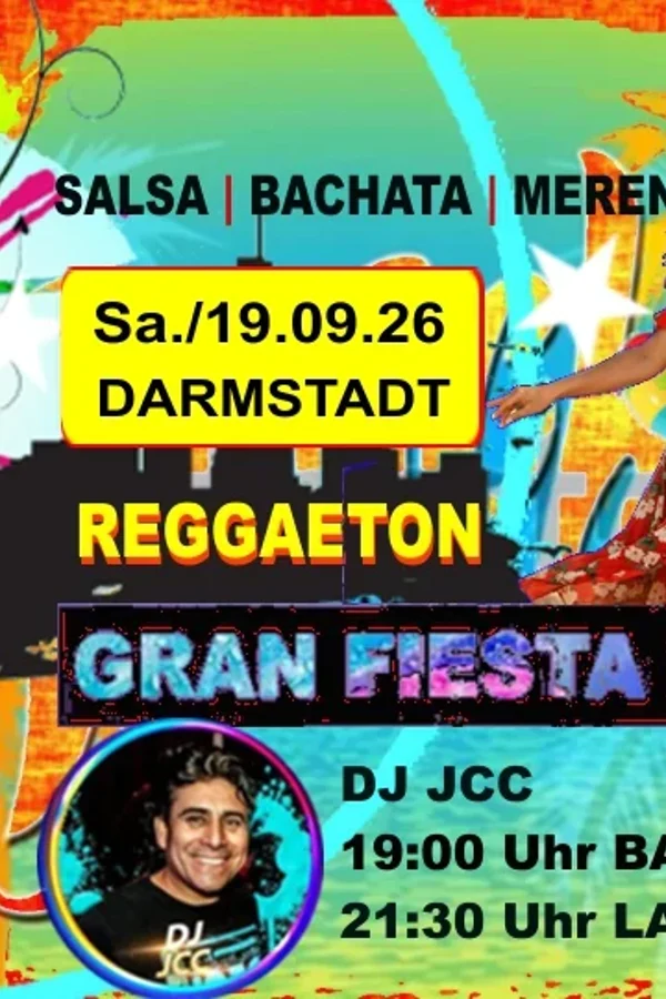 Event image: LATIN PARTY ★ Gran Fiesta ★Salsa, Bachata, Merengue und Reggaeton mit DJ-JCC