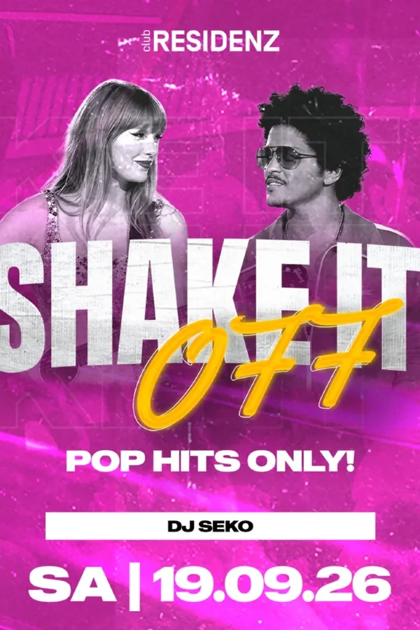 Event image: SHAKE IT OFF - POP HITS ONLY!