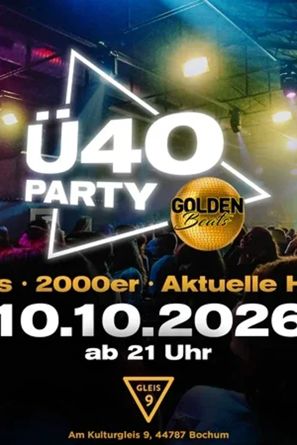 Event image: 𝐆𝐨𝐥𝐝𝐞𝐧 𝐁𝐞𝐚𝐭𝐬 – 𝐝𝐢𝐞 𝐠𝐫𝐨ß𝐞 Ü𝟒𝟎-𝐏𝐚𝐫𝐭𝐲 𝐢𝐧 𝐁𝐨𝐜𝐡𝐮𝐦 
