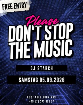 Event: Please Don't Stop The Music Event image: Please Don't Stop The Music