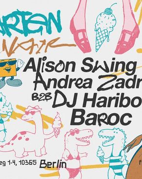 Event: OXI GARTEN 'OPEN AIR' W/ Alison Swing , Baroć , Andrea Zadro b2b DJ Haribo Event-Bild: OXI GARTEN 'OPEN AIR' W/ Alison Swing , Baroć , Andrea Zadro b2b DJ Haribo