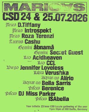 Event-Bild: MARICAS CSD [23 HOURS - OPEN AIR + INDOOR]