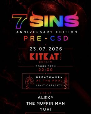 Event-Bild: PRE - CSD AT KITKAT CLUB w/ UNITY × SEVEN SINS