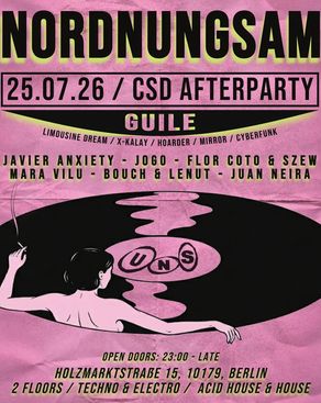 Event: UNORDNUNGSAMT - CSD AFTERPARTY Event-Bild: UNORDNUNGSAMT - CSD AFTERPARTY