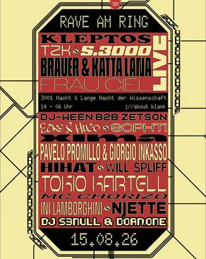 Event: Rave am Ring w/ Kleptos, S.3000, TZK & Frau Ciel Event-Bild: Rave am Ring w/ Kleptos, S.3000, TZK & Frau Ciel