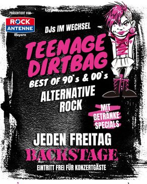 Event image: TEENAGE DIRTBAG - jeden Freitag