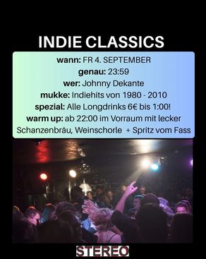 Event: INDIE CLASSICS Event-Bild: INDIE CLASSICS