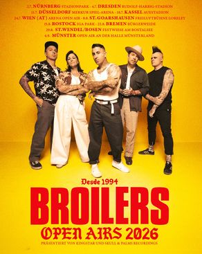 Event: BROILERS - OPEN AIRS 2026 Event image: BROILERS - OPEN AIRS 2026