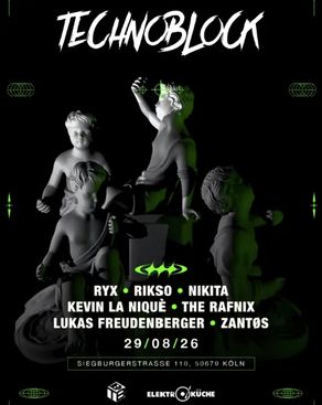 Event image: TechnoBlock w/ RYX • RIKSO • NIKITA & more