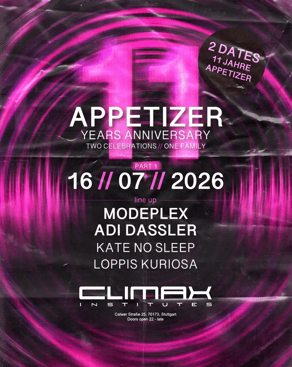 Event image: APPETIZER - 11 YEARS ANNIVERSARY (PART1)