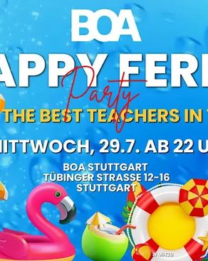 Event image: "Happy Ferien!“ Lehrerparty in der Boa