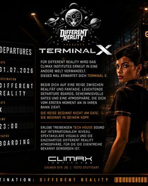 Event image: Different Reality 'TERMINAL X' at Climax Institutes