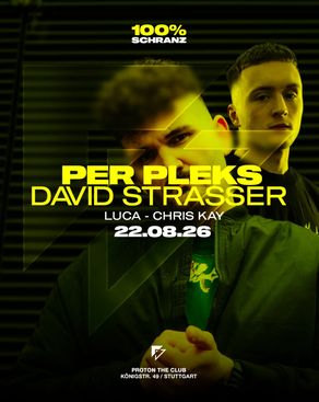 Event-Bild: 100% SCHRANZ w/ PER PLEKS & DAVID STRASSER