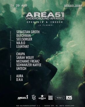 Event-Bild: Area51 Techno - Underground Affairs / 3 Floors