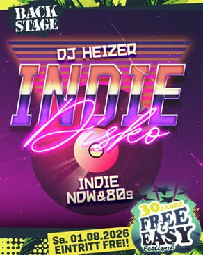 Event image: INDIE DISKO mit DJ HEIZER | free & easy 2026 party