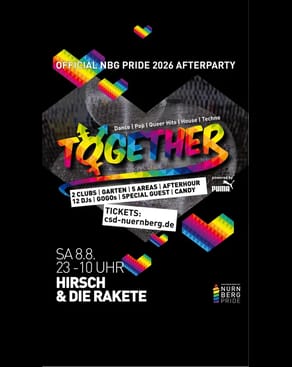 Event: CSD OFFICIAL NBG PRIDE AFTERPARTY – TOGETHER Event-Bild: CSD OFFICIAL NBG PRIDE AFTERPARTY – TOGETHER