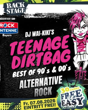 Event image: TEENAGE DIRTBAG mit DJ WAI-KIKI | free & easy 2026 party