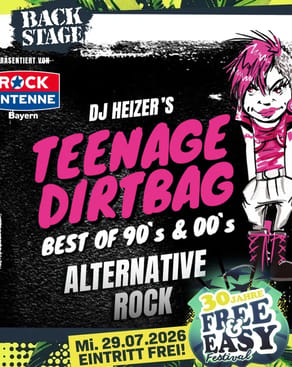 Event image: TEENAGE DIRTBAG mit DJ HEIZER | free & easy 2026 party