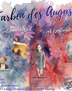 Event: Farben des August - Ein Spätsommerkonzert mit Kunstausstellung Event image: Farben des August - Ein Spätsommerkonzert mit Kunstausstellung