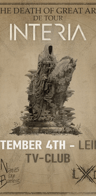 Event: INTERIA - The Death of Great Art Tour am 04.09.2026 Event image: INTERIA - The Death of Great Art Tour am 04.09.2026